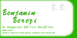 benjamin berczi business card